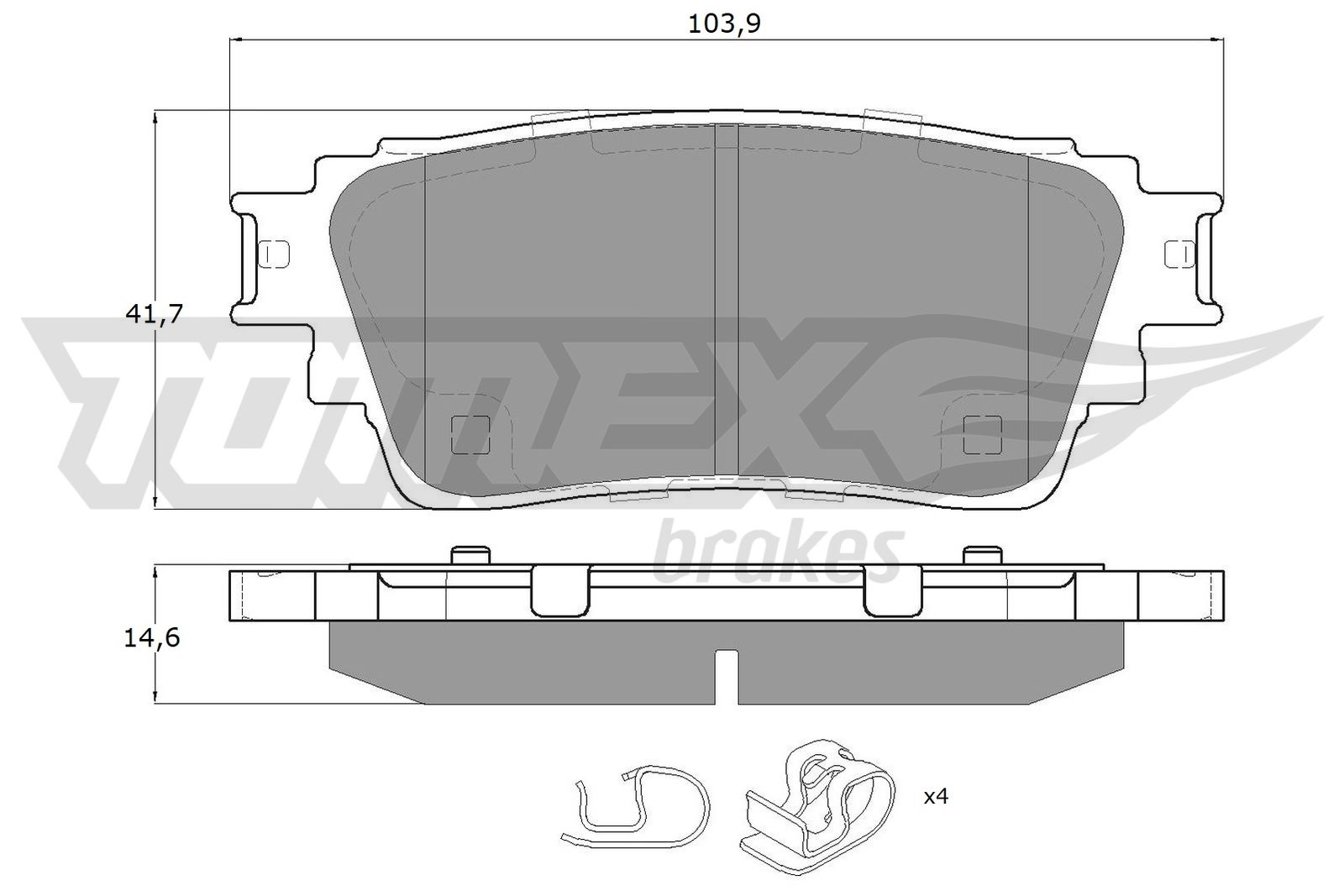 Sada brzdových platničiek kotúčovej brzdy TOMEX Brakes